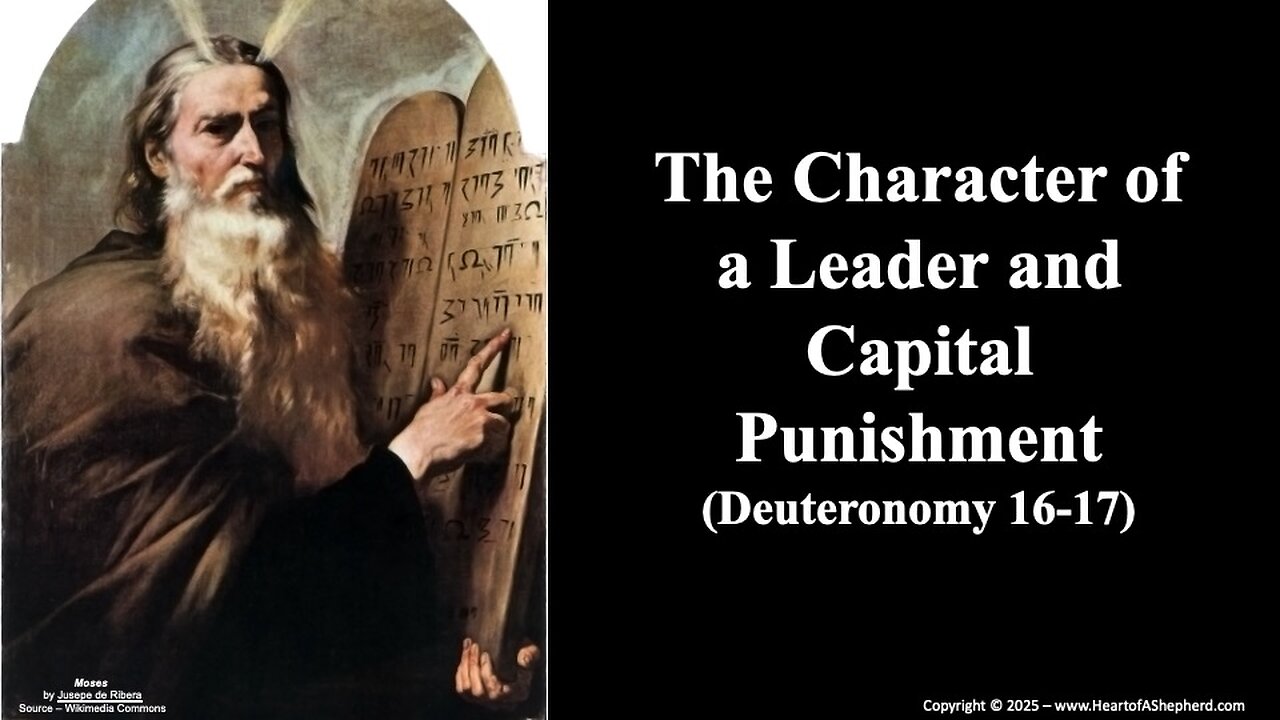 The Character of a Leader and Capital Punishment (Deuteronomy 16-17) from www.HeartofAShepherd.com.
