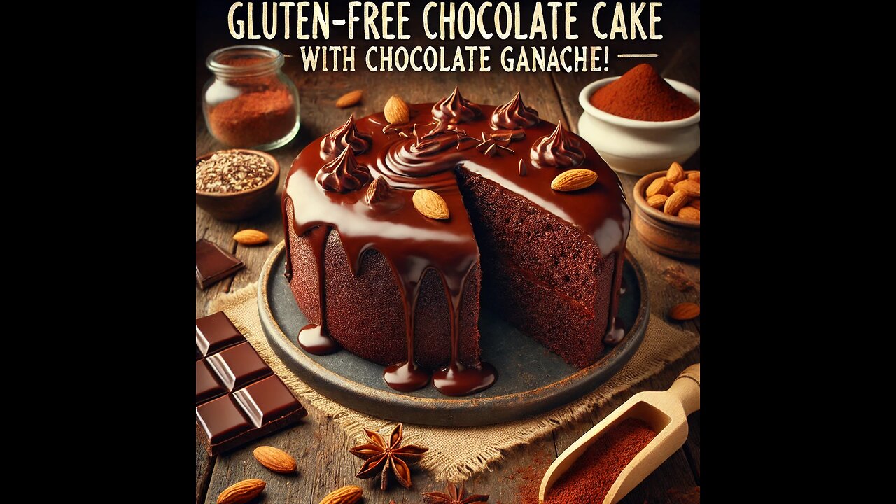 Flourless Gluten-Free Chocolate Cake with Chocolate Ganache – Rich, Moist & Melt-in-Your-Mouth! 🍫