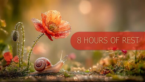 8 hours of rest – peaceful sleep music with Lotty the snail & gentle nature ambience