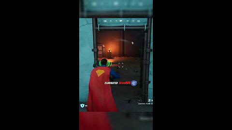 Superman going crazy in Fortnite