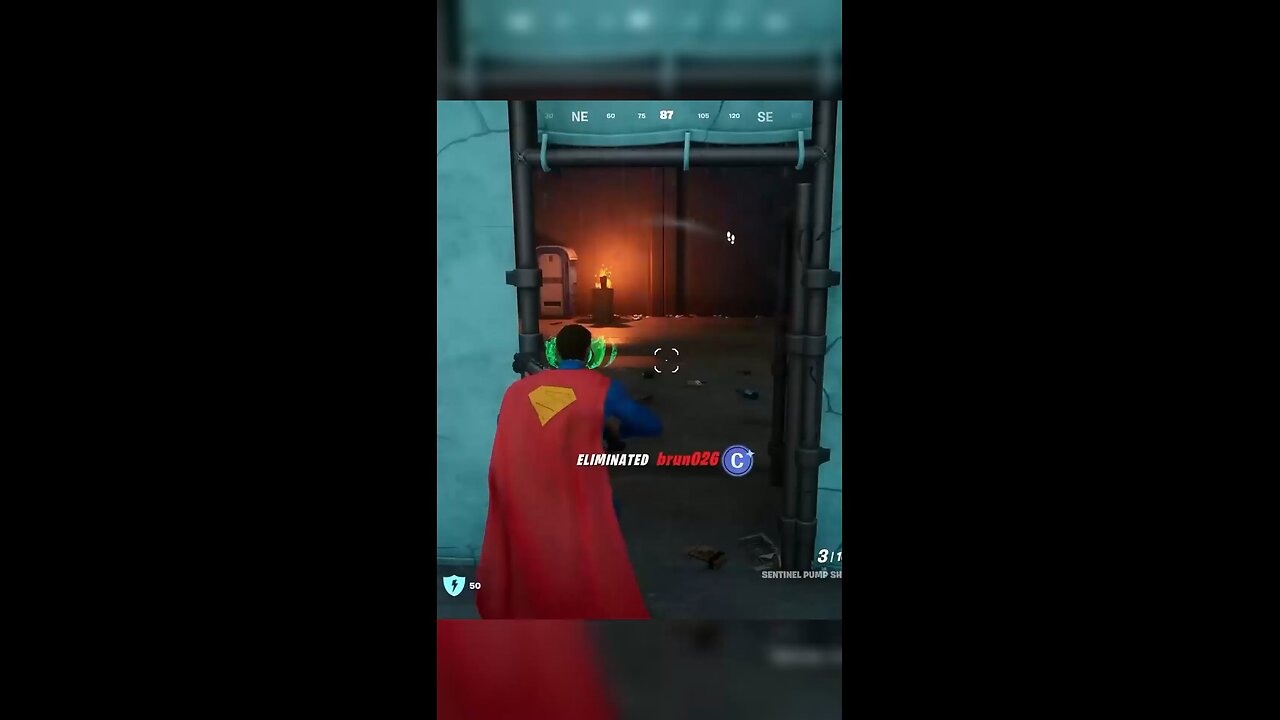 Superman going crazy in Fortnite