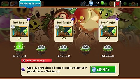 Plants vs Zombies 2 - Plant Nursery - Tomb Tangler - August 2025