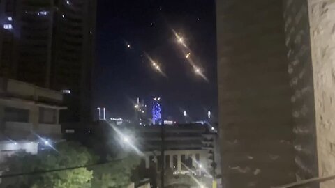 Iranian missiles intercepted in the sky above Amman in Jordan
