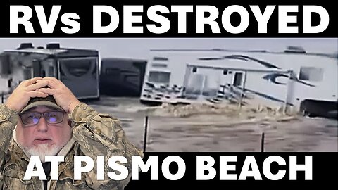 RV Crash Carnage @Pismo Beach / Unbelievable Damage From Waves / Trucks & Cars Pulverized. SO SAD!