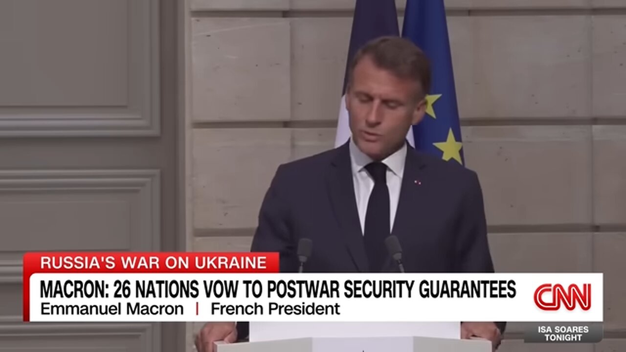 Macron: Twenty-six nations vow to post-war security guarantees