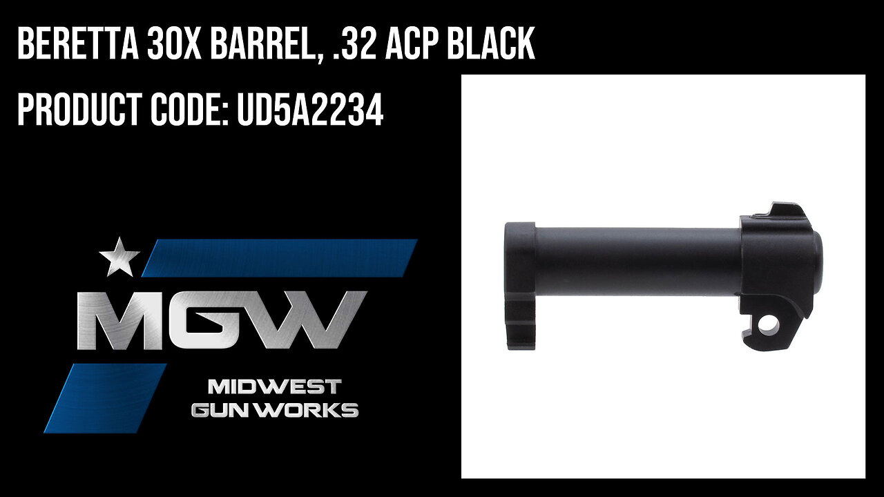 Beretta 30X Barrel, .32 ACP Black - UD5A2234