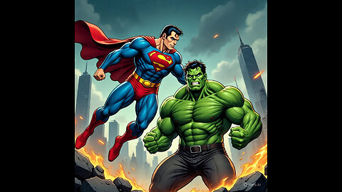 Superman vs Hulk - The Fight