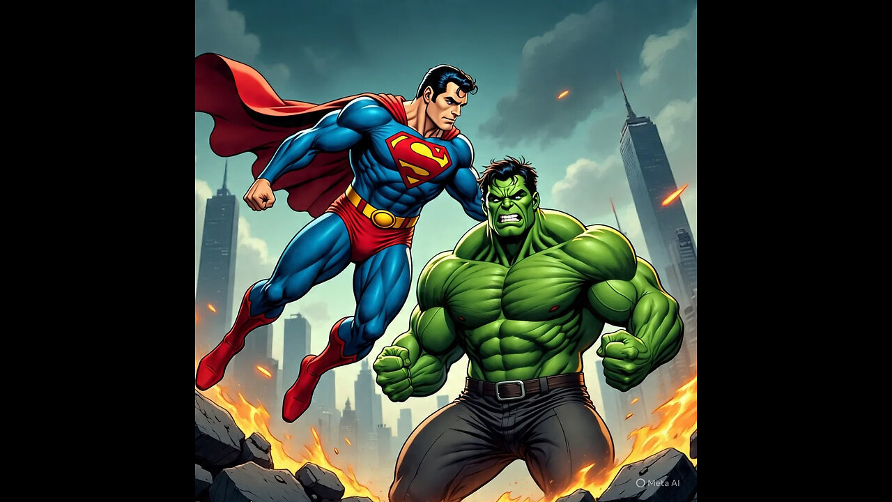 Superman vs Hulk - The Fight