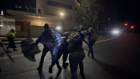 Fight Breaks Out by Portland ICE Facility, Federal Agents Intervene with Pepper Balls