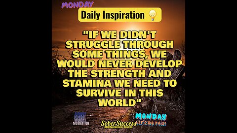 🗣We Gain Strength From The Struggle‼️💪 #DailyInspiration #MorningQuote #SoberCoach #Quotes
