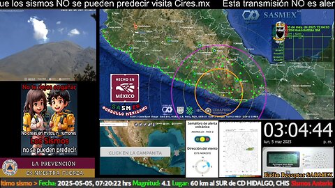 SISMO Magnitud 4.2 Loc. 7 km al SURESTE de PINOTEPA NACIONAL, OAX 05/05/25 15:03:56 #noameritoalerta