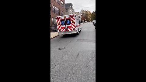 Ambulance loses his patient out the back!