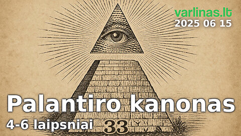 Varlinas tiesiogiai - 2025 06 15 - Palantiro kanonas, 4 - 6 laipsniai ir klausimai / atsakymai