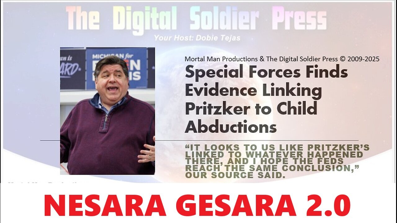 Special Forces Find Evidence Linking Pritzker to Child Abductions. NESARA GESARA 2.0