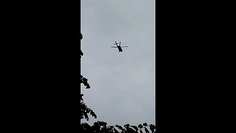 Helicopter flying over