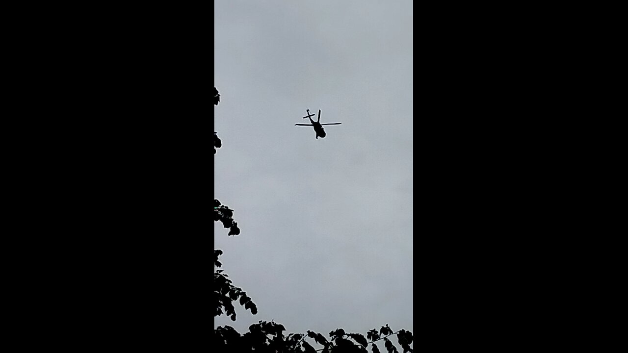 Helicopter flying over
