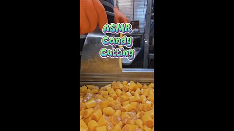 ASMR candy cutting. so satisfying. no talking.