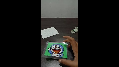 Doreamon Painting on transperent sheet