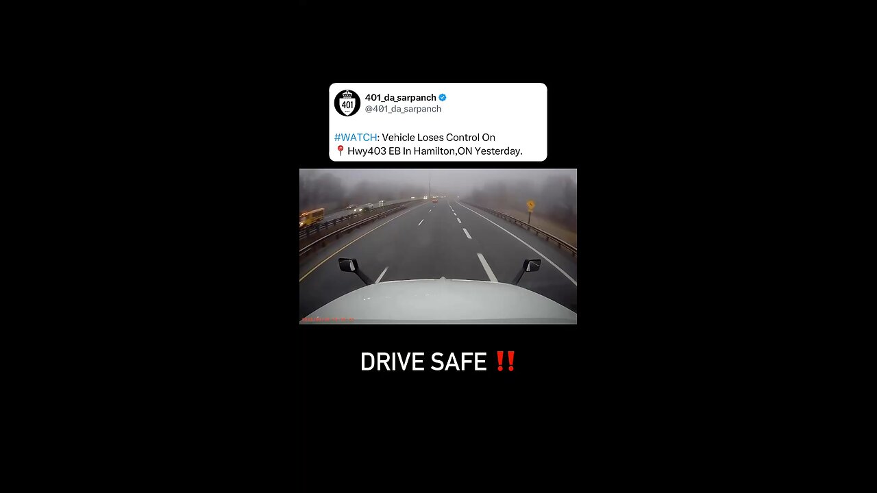 Vehicle Loses Control In Hamilton Ontario