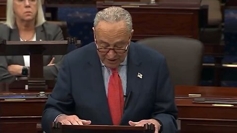 BREAKING NEWS:📣 Chuck Schumer lying for two minutes and eight seconds.