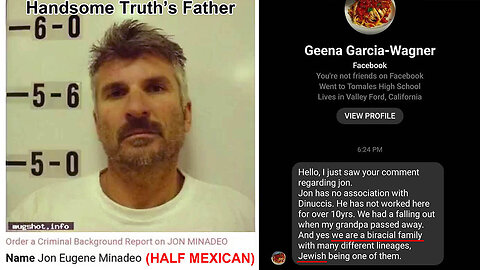 2nd Ancestry Chart for Handsome Truth (Jon Minadeo) further proving he is a Race Grifter 🤥✡️