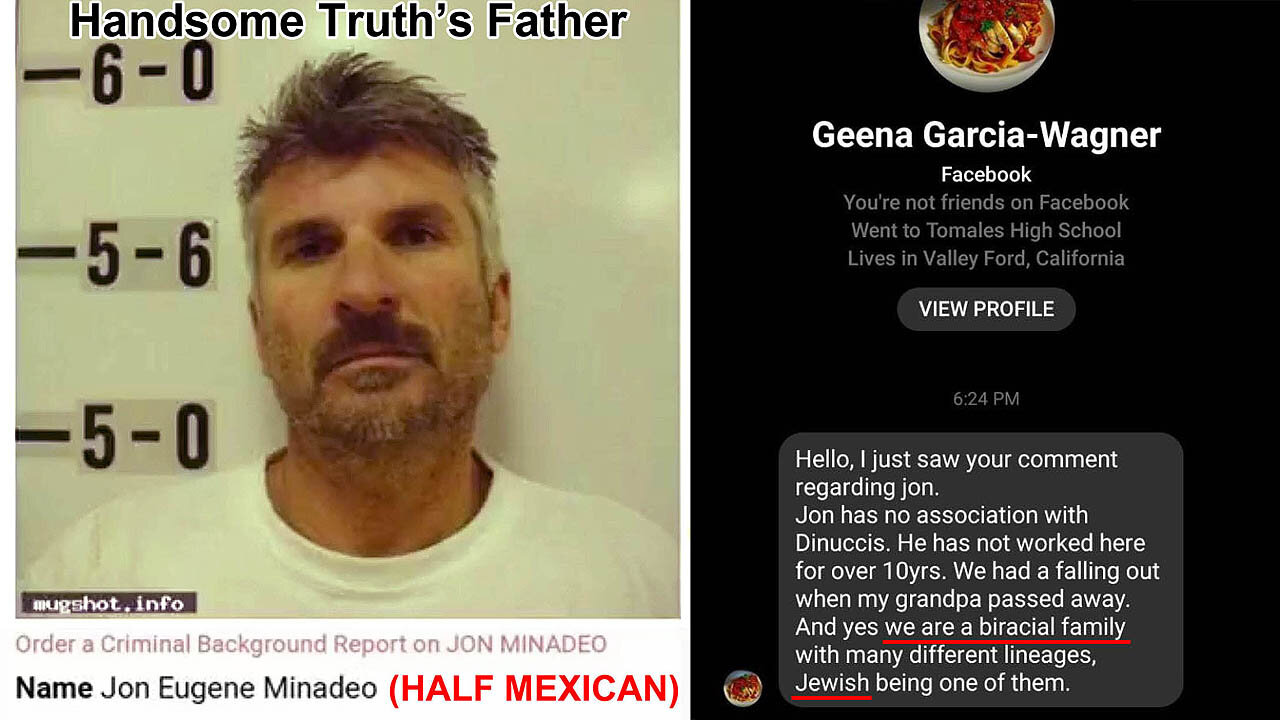 2nd Ancestry Chart for Handsome Truth (Jon Minadeo) further proving he is a Race Grifter 🤥✡️
