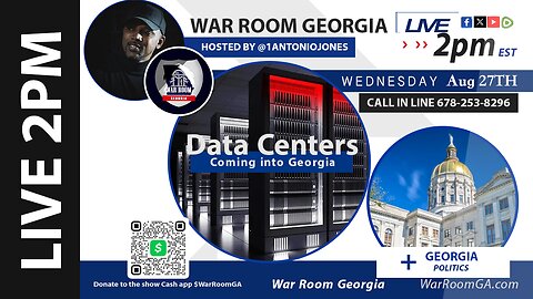 WAR ROOM GA - LIVE 08-20-25 Data Center call in show