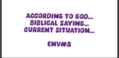 ENV#8... The days are Shortened. We are safe. War against God. Drones. Alchemy witchcraft