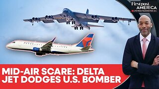 Delta Airline Pilot Averts Mid-Air Collision with US B-52 Bomber | Firstpost America | N18G