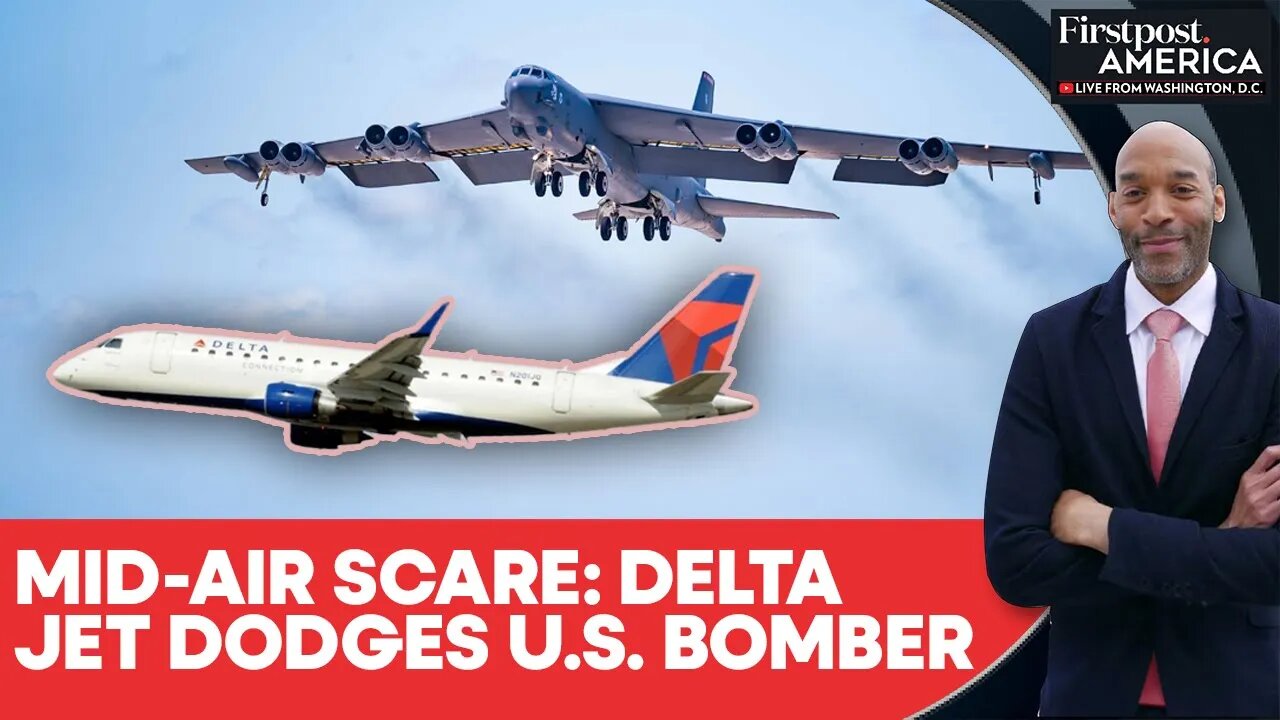 Delta Airline Pilot Averts Mid-Air Collision with US B-52 Bomber | Firstpost America | N18G