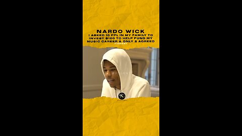 @nardowick I asked 10 ppl in my family to invest $100 to help fund my music career & only 2 agreed