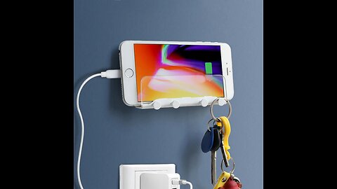 Adhesive Wall-Mounted Phone Holder, for Bathroom, Kitchen, Office & More