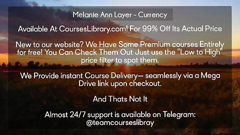(courseslibrary.com)Melanie Ann Layer - Currency