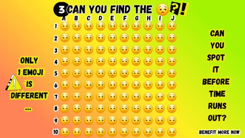 Can you find the different emoji? (P.10) ? 😒