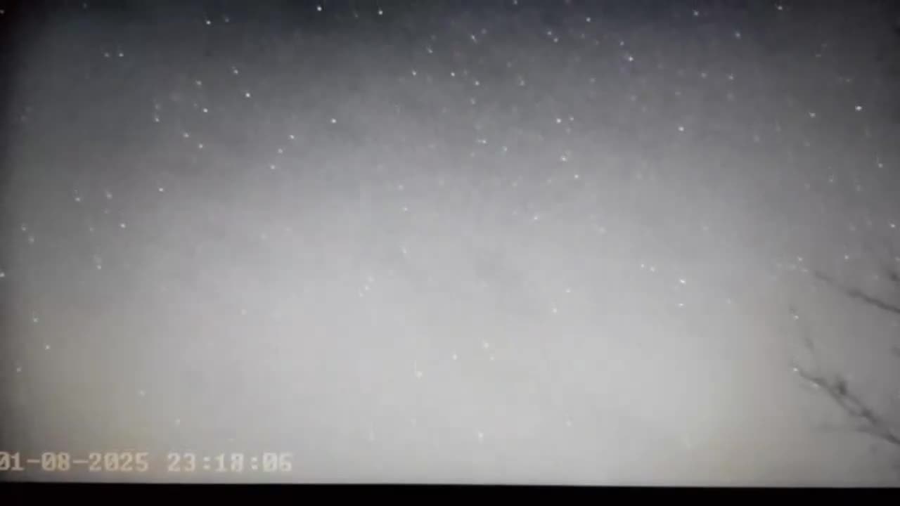 Infrared camera films a busy sky.