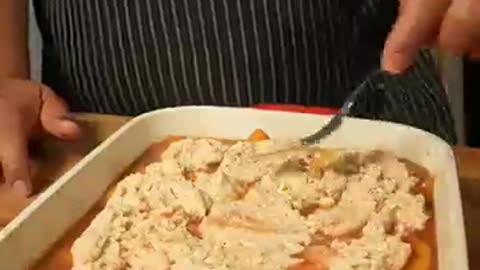 Incredible: Peach this cobbler #dessert #baking