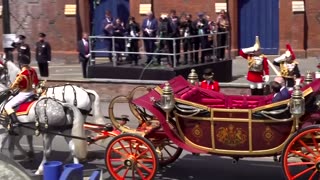 Britain's King Charles greets France's Macron in state visit