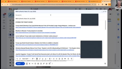 RBN Authentic News (16 July 2025) Uploader: Jim Fetzer