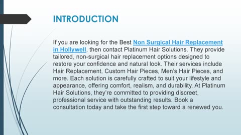 Best Non Surgical Hair Replacement in Hollywell