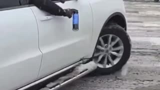 ICE protester “WIPEOUT” lol