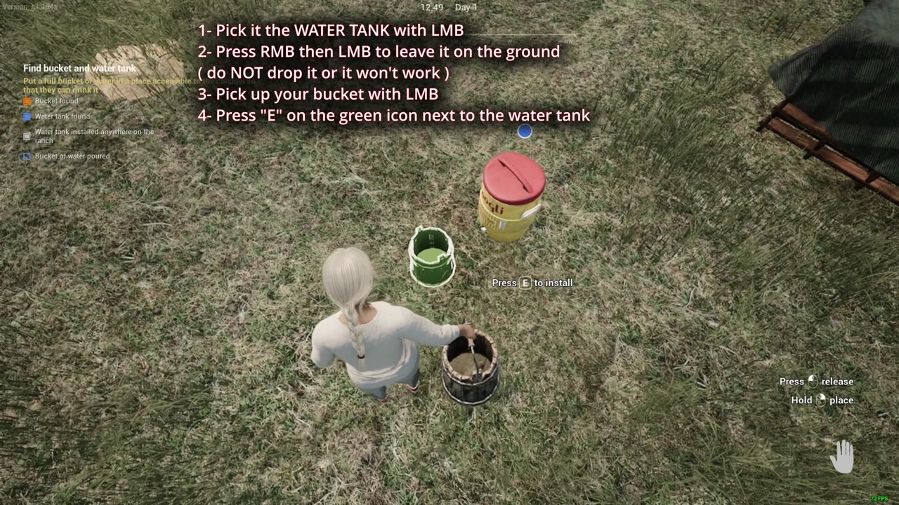 Ranch Simulator│Mission - Find Bucket & Water Tank│How Put Water in the BUCKET - Guide 2025