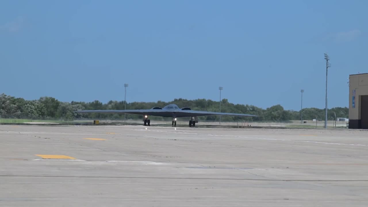 The US releases a video of B-2 stealth bombers taking off