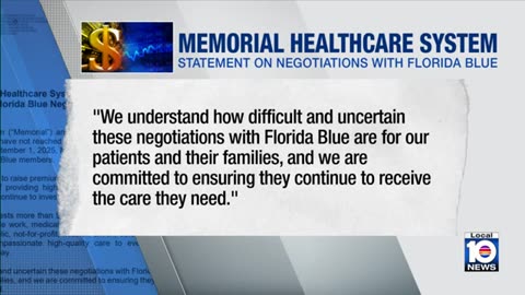 Without deal, Memorial Healthcare System becomes out-of-network provider for Florida Blue members