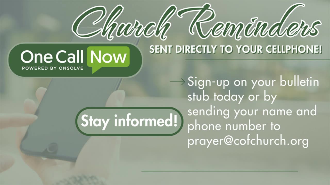 Sunday Morning 06-08-25 Psalm: River Trees Psalm 1 @COFTV.COM