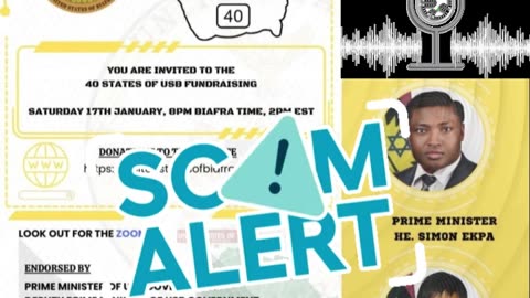 BEWARE OF SCAMMERS IN THE NAME OF IPOB OR USING NNAMDI KANU'S PHOTO