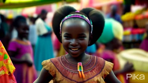 7 year old African girl Dancing