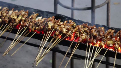Indonesian Grilled Satay_Sate Madura Sakera_Indonesian Street Food