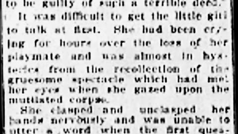 12-Year-Old Girl Vera Epps Bemoans Slain Mary Phagan, Mon, Apr 28, 1913, Atlanta, GA