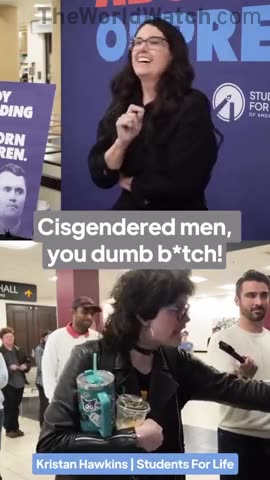 Liberal: “Cisgender white men can’t get pregnant you dumb b*tch”