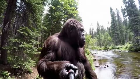 "Bigfoot's Terrifying Encounter: Attacked by Dogman in the Woods! 😱🐺"